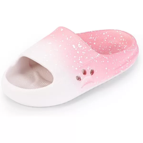 Hehainom Slides for Kids Toddler Little Girls Boy Dress Sandals Summer Shower Bathroom Pool Sandals NonSlip Beach Slippers ShoesPink Star