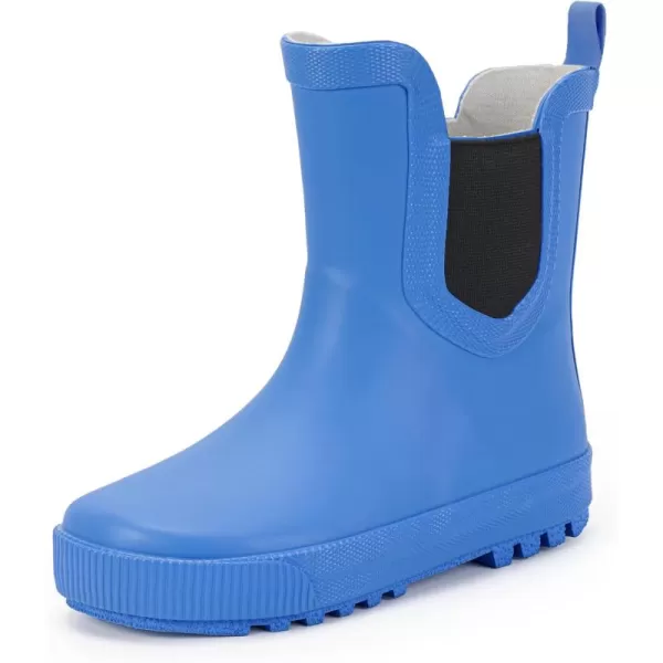 Hehainom Toddler Kids Rain Boots for Girls Boys Waterproof Rainboots Easyon Light Weight Chelsea Rain ShoesBlue