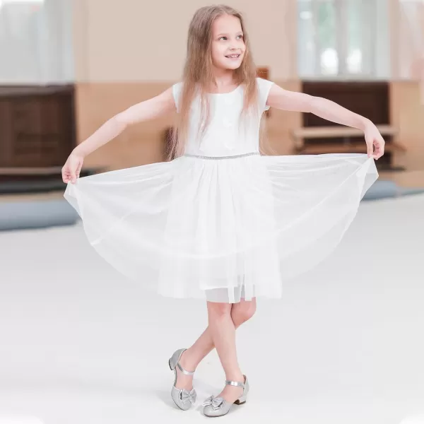 Hehainom Girls Dress Shoes Toddler Closed Toe Flower Girl Heels for Party Wedding Princess ShoesSilver Glitter
