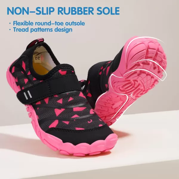 Hehainom Kids Water Shoes Girls Boys Quick Dry Barefoot Lightweight Sport Aqua Beach Pool Swim ShoesBlackpink