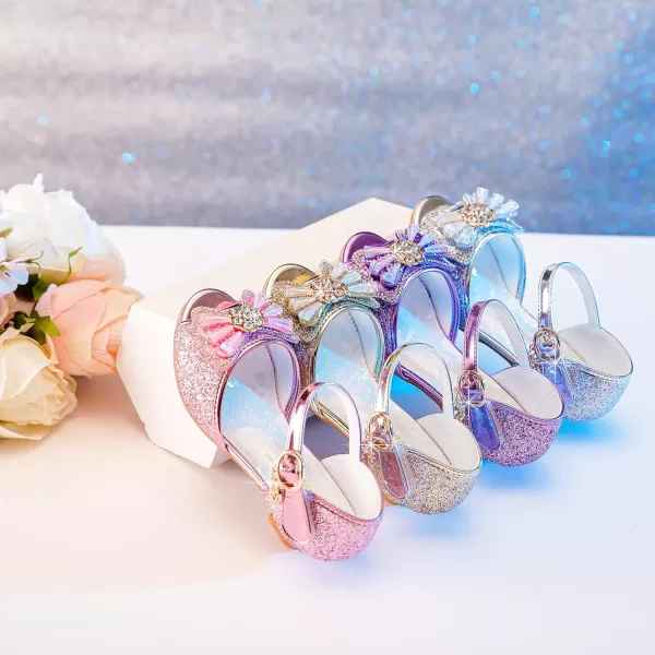 Osinnme Heeled Sandals for Girls Size 11 M Toddler Kids Wedding Princess Dress Performance Shoes Sandals 4T Little Girl02Gold 11