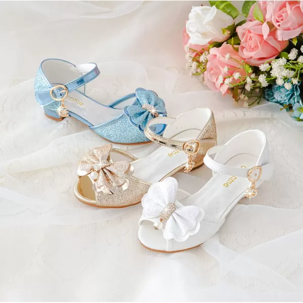 Osinnme Toddler Little Big Kid Girls Wedding SandalsBlue