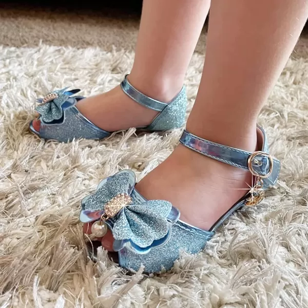 Osinnme Toddler Little Big Kid Girls Wedding SandalsBlue