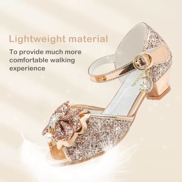 Osinnme Toddler Little Big Kid Girls Wedding SandalsChampagne