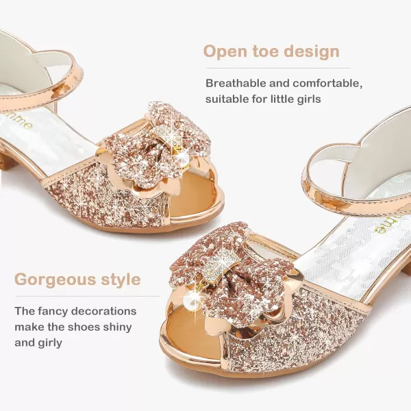 Osinnme Toddler Little Big Kid Girls Wedding SandalsChampagne