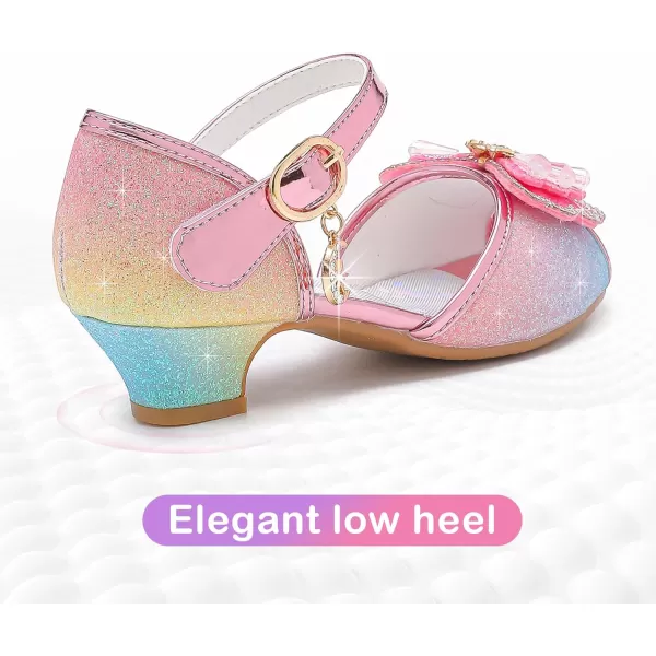 Osinnme Toddler Little Big Kid Girls Wedding SandalsCute Rainbow