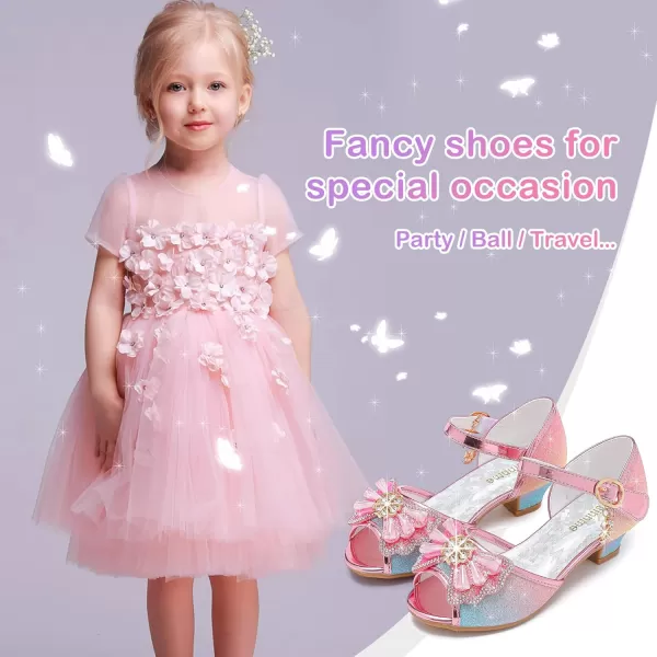Osinnme Toddler Little Big Kid Girls Wedding SandalsCute Rainbow