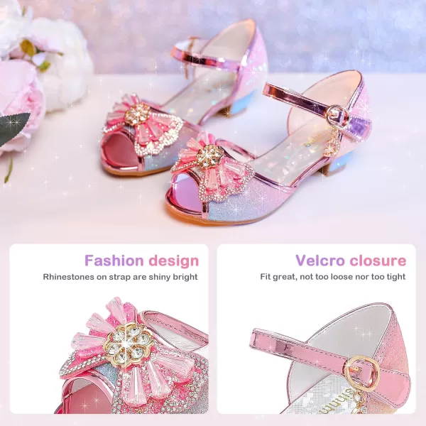 Osinnme Toddler Little Big Kid Girls Wedding SandalsCute Rainbow