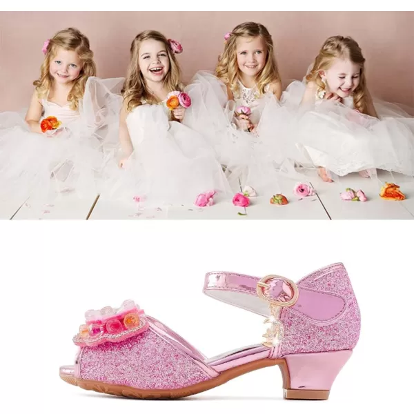 Osinnme Toddler Little Big Kid Girls Wedding SandalsPink