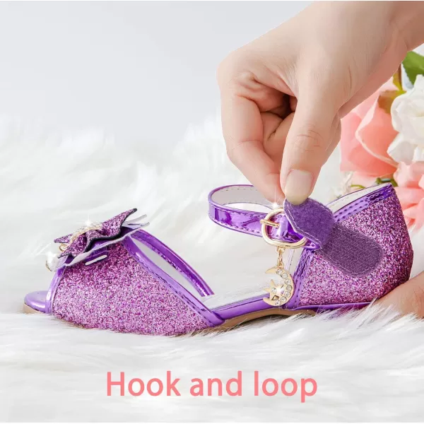 Osinnme Toddler Little Big Kid Girls Wedding SandalsPurple