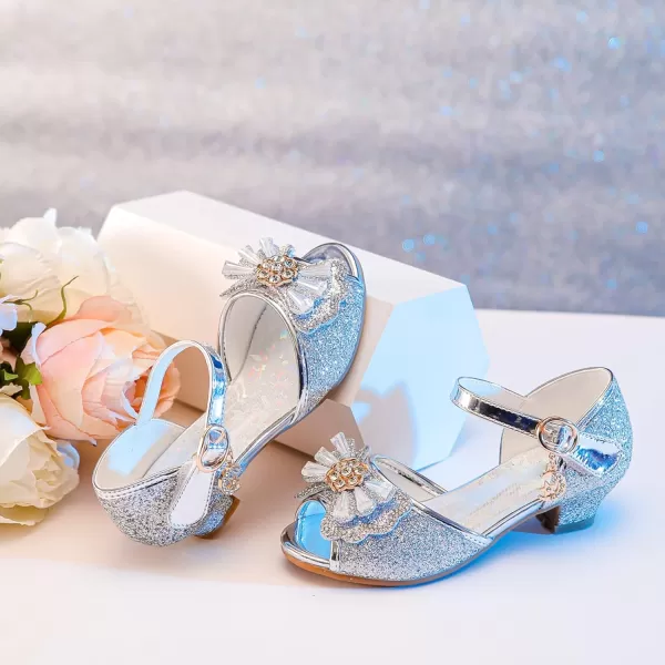 Osinnme Toddler Little Big Kid Girls Wedding SandalsSilver