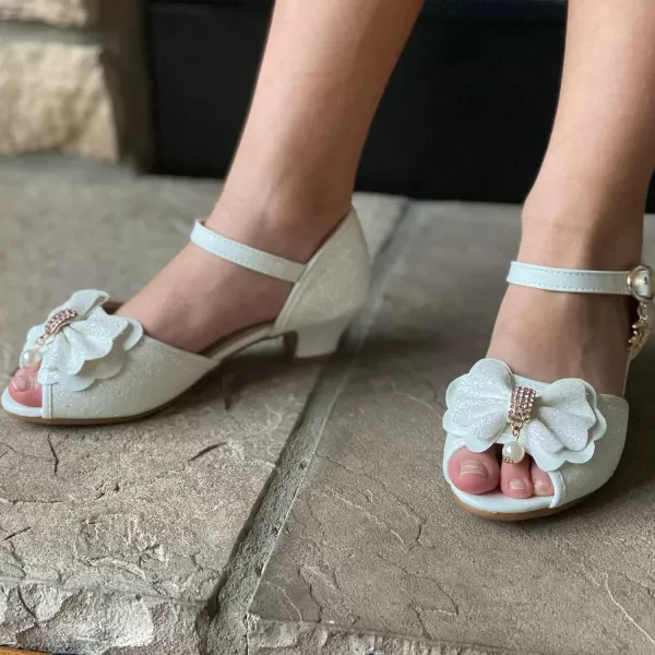 Osinnme Toddler Little Big Kid Girls Wedding SandalsWhite