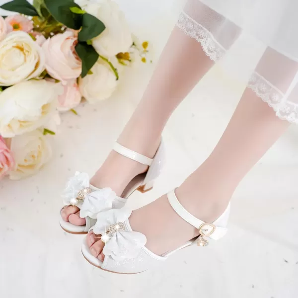 Osinnme Toddler Little Big Kid Girls Wedding SandalsWhite