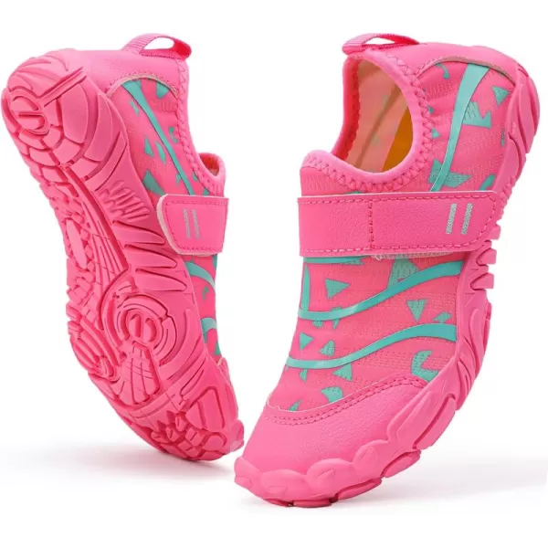 Hehainom Kids Water Shoes Girls Boys Quick Dry Barefoot Lightweight Sport Aqua Beach Pool Swim ShoesPinkblue