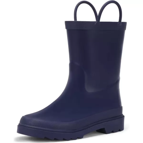 Hehainom Toddler Kids Rain Boots for Boys Girls Waterproof Easyon Handles RainbootsNavy