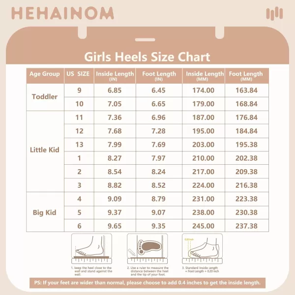 imageHehainom Girls Dress Shoes Ankle Strap Flower Girl Heels for Little Big Kids Heels Wedding Church Party ShoesWhitepu