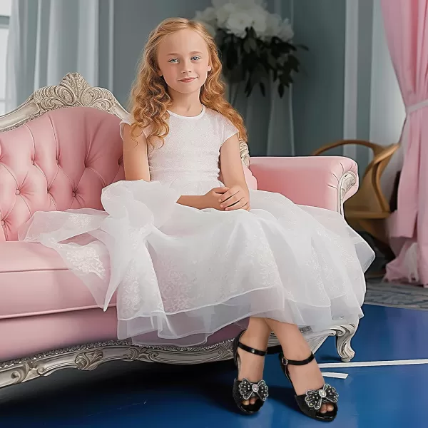 imageHehainom Toddler Dress Shoes Little Girls Heels Flower Girl Sandals Open Toe Big Kid Wedding Party ShoesBlacksequin