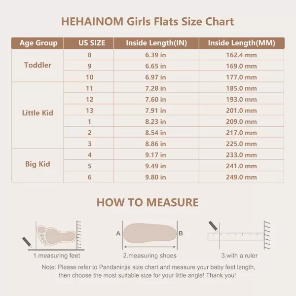 imageHehainom Girls Dress Shoes Wedding Party School Ankle Strap Ballet Flats Shoes Little Big Kids Flower Girl ShoesWhitepu