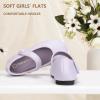 imageHehainom Toddler Girl Dress Shoes Mary Jane Ballerina Ballet Flats for Girls Flower Girl Little Kids Wedding Party School ShoesPurplepu