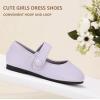 imageHehainom Toddler Girl Dress Shoes Mary Jane Ballerina Ballet Flats for Girls Flower Girl Little Kids Wedding Party School ShoesPurplepu