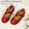 imageHehainom Toddler Girl Dress Shoes Mary Jane Ballerina Ballet Flats for Girls Flower Girl Little Kids Wedding Party School ShoesRedpu