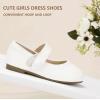 imageHehainom Toddler Girl Dress Shoes Mary Jane Ballerina Ballet Flats for Girls Flower Girl Little Kids Wedding Party School ShoesWhitepu