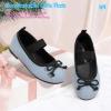 imageHehainom Toddler Girls Dress Shoes Flower Girl Ballet Flats Wedding Church Party Bow Little Kids Ballerina Toddler ShoesBlue