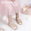 imageHehainom Toddler Girls Dress Shoes Flower Girl Ballet Flats Wedding Church Party Bow Little Kids Ballerina Toddler ShoesGoldpu