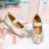 imageHehainom Toddler Girls Dress Shoes Flower Girl Ballet Flats Wedding Church Party Bow Little Kids Ballerina Toddler ShoesGoldpu