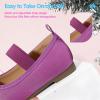 imageHehainom Toddler Girls Dress Shoes Flower Girl Ballet Flats Wedding Church Party Bow Little Kids Ballerina Toddler ShoesPurple