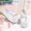imageHehainom Toddler Girls Dress Shoes Flower Girl Ballet Flats Wedding Church Party Bow Little Kids Ballerina Toddler ShoesWhite