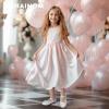 imageHehainom Toddler Girls Dress Shoes Flower Girl Ballet Flats Wedding Church Party Bow Little Kids Ballerina Toddler ShoesWhite