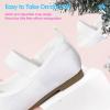 imageHehainom Toddler Girls Dress Shoes Flower Girl Ballet Flats Wedding Church Party Bow Little Kids Ballerina Toddler ShoesWhite