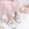 imageHehainom Toddler Girls Dress Shoes Flower Girl Ballet Flats Wedding Church Party Bow Little Kids Ballerina Toddler ShoesWhite