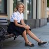 imageHehainom Girls Dress Shoes Mary Jane Ballet Flats Little Big Kids Flower Girl Low Heels School Wedding Party ShoesBlackpu