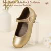 imageHehainom Girls Dress Shoes Mary Jane Ballet Flats Little Big Kids Flower Girl Low Heels School Wedding Party ShoesGoldpu