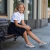 imageHehainom Girls Dress Shoes Mary Jane Ballet Flats Little Big Kids Flower Girl Low Heels School Wedding Party ShoesSilverpu