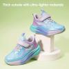 imageHehainom Girls Kids Sneaker Boys Girls Running Tennis Shoes Sparkle Lightweight Breathable Sport Athletic Girls ShoesBluepink