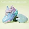 imageHehainom Girls Kids Sneaker Boys Girls Running Tennis Shoes Sparkle Lightweight Breathable Sport Athletic Girls ShoesBluepink