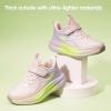 imageHehainom Girls Kids Sneaker Boys Girls Running Tennis Shoes Sparkle Lightweight Breathable Sport Athletic Girls ShoesPink