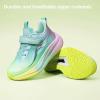 imageHehainom Girls Kids Sneaker Boys Girls Running Tennis Shoes Sparkle Lightweight Breathable Sport Athletic Girls ShoesGreen Pink