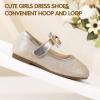 imageHehainom Toddler Girls Dress Shoes Little Kids Flower Girl Sparkle Bow Ballet Flats School Wedding Party ShoesGold Glitter
