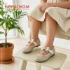 imageHehainom Toddler Girls Dress Shoes Little Kids Flower Girl Sparkle Bow Ballet Flats School Wedding Party ShoesGold Glitter