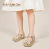 imageHehainom Toddler Girls Dress Shoes Little Kids Flower Girl Sparkle Bow Ballet Flats School Wedding Party ShoesGold Sequine