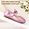 imageHehainom Toddler Girls Dress Shoes Little Kids Flower Girl Sparkle Bow Ballet Flats School Wedding Party ShoesPink