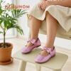 imageHehainom Toddler Girls Dress Shoes Little Kids Flower Girl Sparkle Bow Ballet Flats School Wedding Party ShoesPink