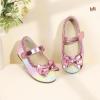 imageHehainom Toddler Girls Dress Shoes Little Kids Flower Girl Sparkle Bow Ballet Flats School Wedding Party ShoesRainbow Sequin