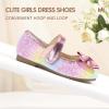 imageHehainom Toddler Girls Dress Shoes Little Kids Flower Girl Sparkle Bow Ballet Flats School Wedding Party ShoesRainbow Sequin