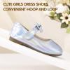 imageHehainom Toddler Girls Dress Shoes Little Kids Flower Girl Sparkle Bow Ballet Flats School Wedding Party ShoesSilver