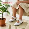 imageHehainom Toddler Girls Dress Shoes Little Kids Flower Girl Sparkle Bow Ballet Flats School Wedding Party ShoesWhite Pu